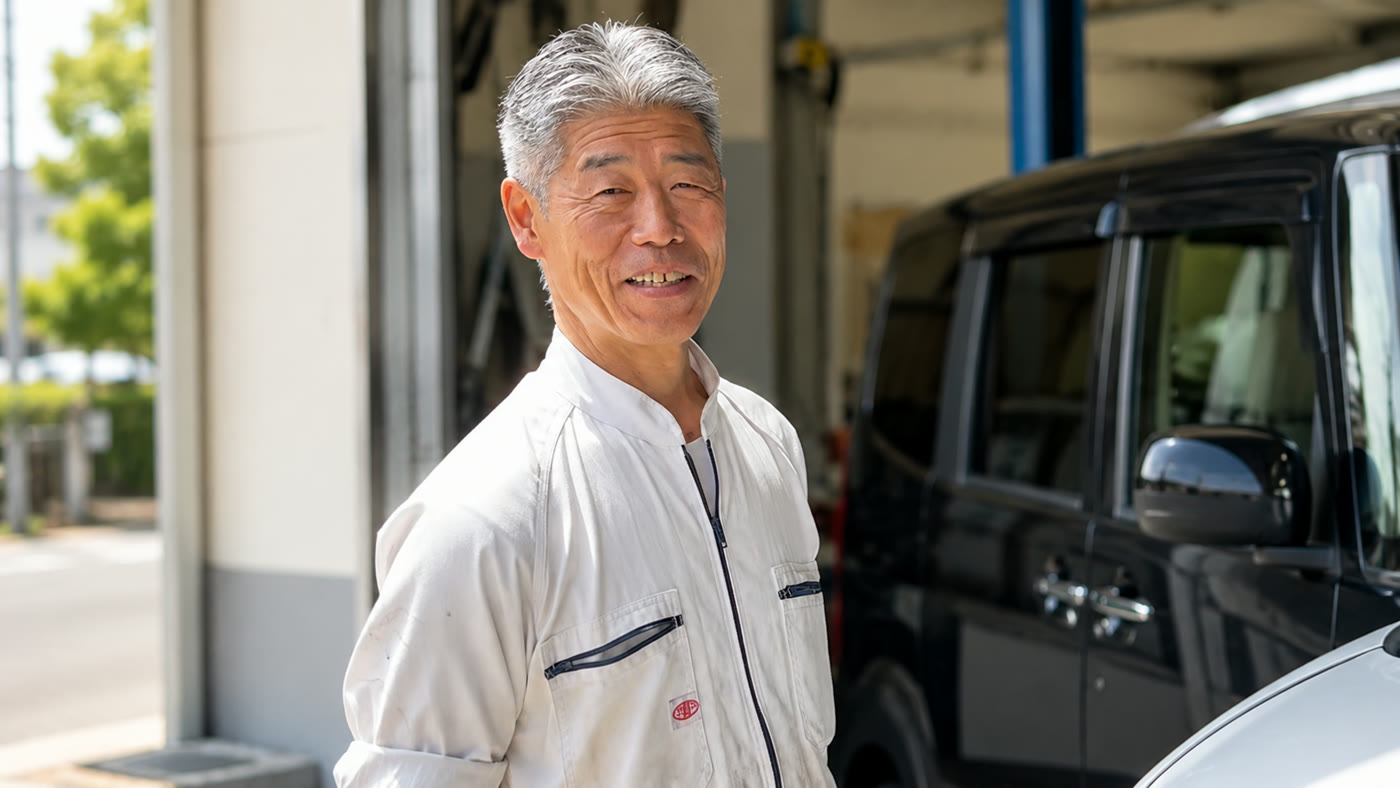 石川モータース 代表 石川泰久（大阪市東住吉区の自動車整備工場）